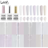 Ensemble de vernis à ongles en gel couleur UV blanc pur Lehchis, fournisseur chaud, nouveaux ongles tendance, TPO sans HEMA, longue durée, brillant, semi-durci