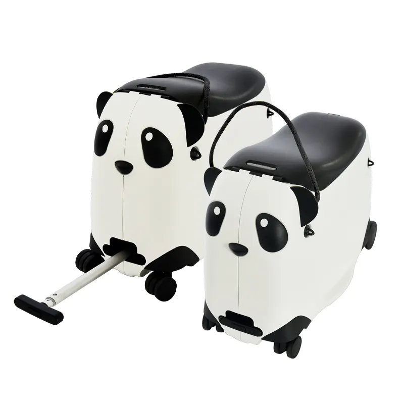 Maleta de viaje infantil nino y nina cute Panda PP ride on trunky kids valigia bambini carry on suit case animal kid bagagli