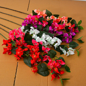 Flores de buganvilla artificiales de seda, hechas a mano, estilo moderno, para decoración del hogar, bodas y exteriores. - Product Image 3