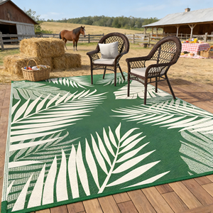 Alfombra de Patio Reversible para Exteriores, Tejida con Tubos de Polipropileno 100% - Product Image 1