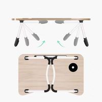 Table d'ordinateur pliable, en bois, Design moderne, pour ordinateur Portable, réglable, pour bureau de lit, offre spéciale