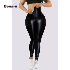 Boyarn กางเกงออกกำลังกายสำหรับซาวน่ากางเกงรัดรูปเอวสูงสำหรับผู้หญิงกางเกงออกกำลังกายเอวสูง - Product Image 3