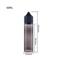 Bouteille compte-gouttes en plastique PET transparente, résistante aux enfants, type Hubby Gorill unicorn, 10ML/15ML/30ML/50ML/60ML/70ML/100ML/120ML