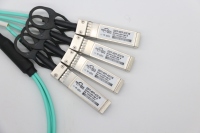 REALSEA 40G QSFP+ ke 4*SFP+ 10M OM3 AOC Transceiver & Kabel Serat Optik untuk Penggunaan Pusat Data dengan Garansi 3 Tahun