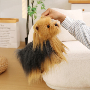 Juguete de Peluche Realista de Perro <span class=keywords><strong>Beagle</strong></span> <span class=keywords><strong>Yorkshire</strong></span>, Muñeco de Peluche de Simulación Realista, Relleno de Algodón PP Súper Suave - Product Image 2