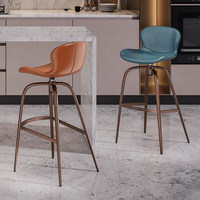Tabouret de bar en bambou tendance avec dossier rotatif fixe, chaise de table d'îlot, luxe léger et simple HD-7291D