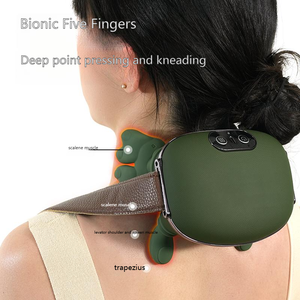 Neck Shoulder Massager with Heat Infrared Therapy USB Rechargeable Lithium Battery Simulating Manual Massage for Pain Relief - Product Image 4