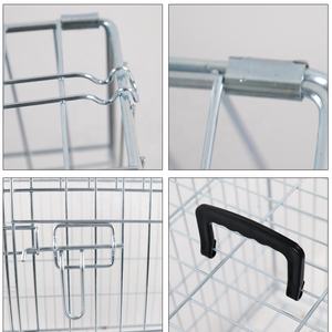 Usine En Gros Pliable En Métal Chien Cage Fil Rayé Caisse Double Portes Respirant Facile À Assembler Grand Espace Pet Formation Chien - Product Image 5