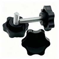Vis à molette M8 noires moletées en plastique antidérapantes à réglage rapide pour machines, équipements, meubles, armoires et réparations DIY