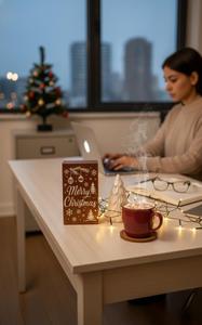 Urna Funeraria de Primera Calidad con Diseño Navideño Impreso, Urna para Cremación en Venta por Exportadores - Product Image 4