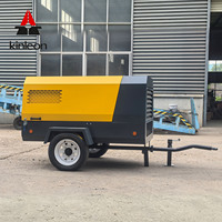 Compresor de Tornillo Diésel con Bomba, 5m³/min, 185CFM, Alta Presión 8bar, Bajo Consumo de Combustible, Portátil, Refrigerado por Aire, para Uso en Ingeniería