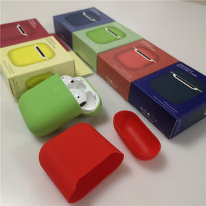 <span class=keywords><strong>Coque</strong></span> en caoutchouc de silicone liquide de couleur pure avec étui pour casque porte-clés d'emballage pour <span class=keywords><strong>Airpods</strong></span> Pro 3 - Product Image 3