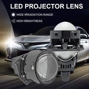 Lente de projetor bi-led 45w, lente de projetor H1 H4 H7, faróis retrofit de alto e baixo feixe para modelagem de estilo de carro