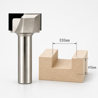 Fraise de nettoyage de fond de pièce à diamant, queue de 1/2 pouce, largeur de 30 mm, hauteur de 15 mm, fraise CNC personnalisée