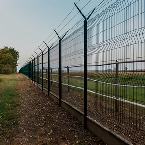 Hiện đại 3D cong hàng rào dây lưới hàng rào vườn với PVC khung sắt an ninh đường lái xe cổng 3D mô hình dịch vụ bao gồm - Product Image 6