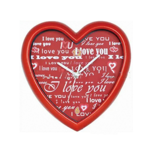 12 inch hình trái tim màu đỏ trang trí đồng hồ treo tường quà tặng đồng hồ treo tường - Product Image 1