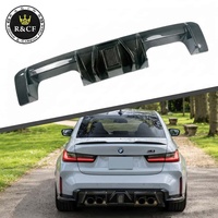 Nouveauté : Diffuseur de pare-chocs arrière en fibre de carbone sèche de style LED-II pour BMW G80 M3 G82 M4 2022