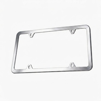 Support de plaque d'immatriculation triangulaire en acier inoxydable, résistant à la rouille, minimaliste, norme américaine, vente en gros, accessoire automobile, cadre de plaque d'immatriculation