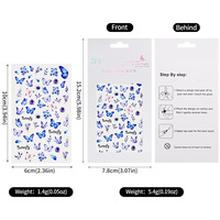 5D en relief Sakura fleur Nail Art autocollants lavande/Rose/feuilles ongles décalcomanies printemps fleur fleur manucure décoration