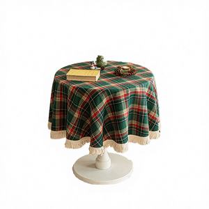 Mantel Redondo Desechable de Lino con Diseño Floral Moderno para Eventos en el Hogar y Decoraciones de Boda - Product Image 4