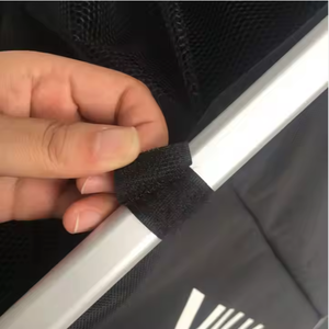 Panier à linge 3 sections couvertures à linge sale trieur pliable maison <span class=keywords><strong>Landry</strong></span> roues panier panier à linge sac poubelle - Product Image 4