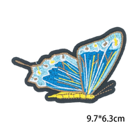 Patch brodé thermocollant en feutre Papillon et Fleur colorés pour Filles - Décoration DIY pour Vêtements, Sacs, Chapeaux