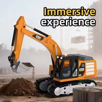 Mini camion excavateur RC à 12 canaux à l'échelle 1/64, jouet télécommandé haute performance 2,4 G pour enfants de 6 à 12 ans, prêt à l'emploi, portée de 20 m