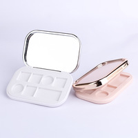 Boîtier vide pour fards à paupières 7 couleurs, palette de blush en plastique à marque privée, emballage de correcteur irrégulier, conteneur de maquillage en plastique personnalisé