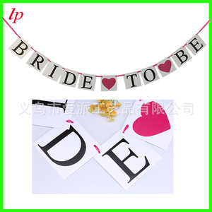 Bride To Be Wedding Party Garlands Letter Signs Heart Shaped <b>Banners</b> Paper Decorations For Birthday LPP4046 - Product Image 2
