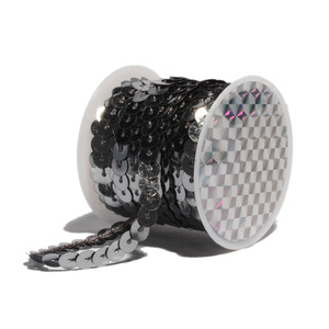 Dây trang trí thủ công 5 mét/cuộn, kim tuyến laser <span class=keywords><strong>holographic</strong></span>, <span class=keywords><strong>sequin</strong></span> tròn dẹt 6mm, chất liệu PVC, dùng làm phụ kiện may mặc tự làm - Product Image 4