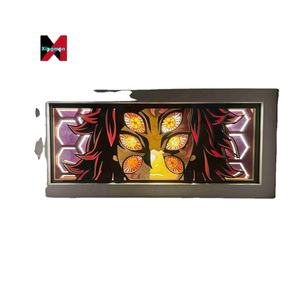 Demoned A Slayer Cool Atmosphere Night Control remoto Marco DE FOTOS Shadow Neon Paper Cut LED Art 3D Painting Anime Light Box - Product Image 1