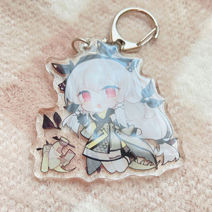 Tùy chỉnh Anime phong cách Acrylic Keychain trong suốt cạnh nhân vật hoạt hình thiết kế hai mặt <span class=keywords><strong>Epoxy</strong></span> long lanh nhựa móc chìa khóa - Product Image 3