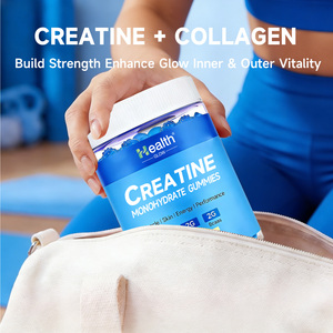 Wholesale OEM <b>Creatine</b> Gummies Blueberry Flavor 5g Muscle Growth Strength Athletes Non-GMO Vegan Sugar Free Private Label - Product Image 4