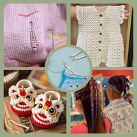 Ventes d'usine aiguille à tricoter à la main autobloquante poignée en plastique bleu crochet crochet crochet