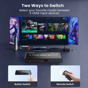 Conmutador HDMI SYONG 5 en 1 con IR, Conmutación Automática y Manual, 4K60Hz <span class=keywords><strong>HDR</strong></span> HDMI 2.0, Color Profundo de 36 bits con LED para TV, PC, Monitor - Product Image 4