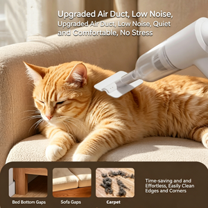 Aspirateur portatif <span class=keywords><strong>sans</strong></span> fil silencieux rechargeable, mini aspirateur avec une puissante aspiration pour poils d'animaux, débris, nettoyage à domicile et en voiture - Product Image 3