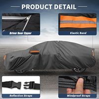 Nécessités quotidiennes Housse de voiture étanche tous temps Couverture de neige à 10 couches pour Suv/berline Pluie d'hiver externe complète