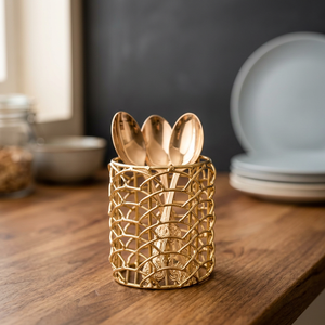 Support de rangement pour cuillères en métal pour cuisine, type sur pied durable, conception à un seul niveau - Product Image 6