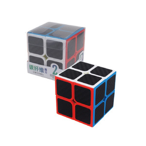 Cubo de Rubik Yuxin de Fibra de Carbono 2x2 con Pegatinas Esmeriladas para Principiantes, Juguetes para el Aula - Product Image 1