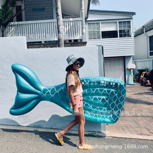 Mermaid Inflatable Swimming Float 180x90cm PVC Adult Pool Raft Floating Mat For Water Fun - Product Image 5