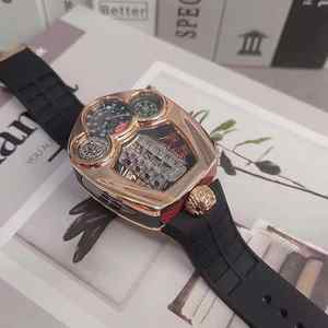 Montre de luxe Jacob & Co. en gros, nouvelle collection, 45 mm, bracelet en caoutchouc, cadran squelette, mouvement mécanique, style casino hip-hop, astronomique - Product Image 4