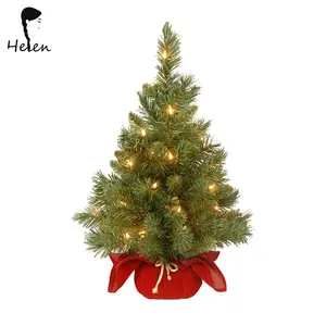 Penjualan Terbaik Pohon Natal Mini Tangan Panas dengan Warna Merah untuk Luar Ruangan/Dalam Ruangan/Pesta