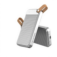 Kotak Hard Disk Aluminium Alloy Perak/Abu-abu Lightning 5 80Gbps Grosir Pabrik, Kompatibel dengan Lightning/4/USB4 M.2 NVMe Mobile