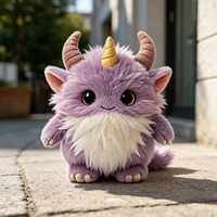Peluche Monstre Fantaisie Violet Doux et Moelleux, Figurine Personnalisée, Créature de Dessin Animé, Vente en Gros, Jouet en Peluche Personnalisé
