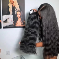 Vente en gros, Meilleures ventes : Perruque bandeau en cheveux humains indiens vierges, effet glacé, pour femmes noires