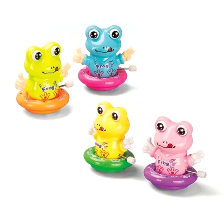 Милые Игры развивающие подарок на день рождения, пластиковые часы с изображением забавного героя мультфильма животная пластиковая заводные сумасшедшая лягушка игрушка