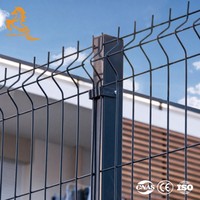 Clôture en treillis soudé thermolaqué 3D, pliage en V, anti-escalade, pour périmètre de zone panoramique
