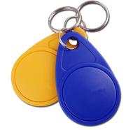 Personnalisé TK4100 EM4200 T5577 Programmable Réinscriptible UID 125Khz 13.56Mhz ABS Tag Keyfob RFID Key Fob avec Porte-clés