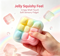 Jouet Squishy en forme de coquille croustillante, simulation de guimauve craquelée, alimentaire, doux à presser, sensoriel, anti-stress, cadeaux pour fêtes