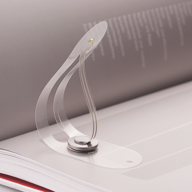 Portable Bookmark Flexible Reading Night Light Creative Small Clip LED Bookmark Light With Battery and Button for Reading Book